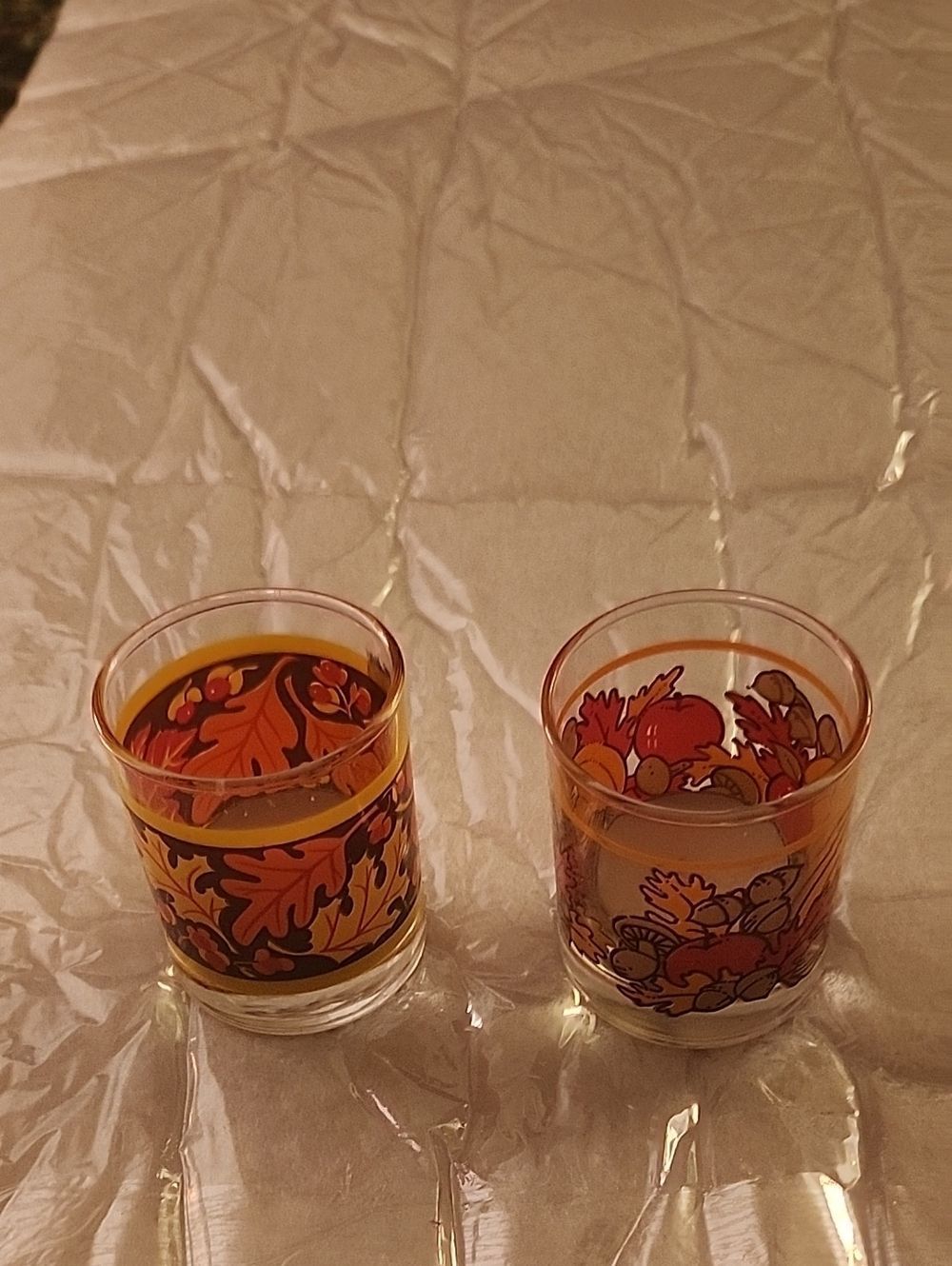 Set of Two Autumn Themed Tealights